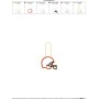 Football Helmet Key Fob In The Hoop Embroidery Design Pattern-2