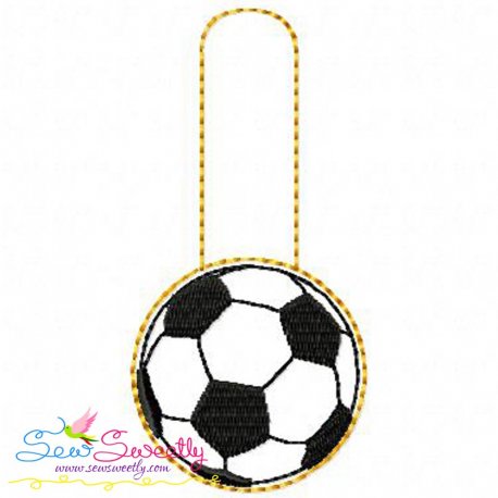 Soccer Ball Key Fob In The Hoop Embroidery Design Pattern