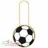 Soccer Ball Key Fob In The Hoop Embroidery Design Pattern-1