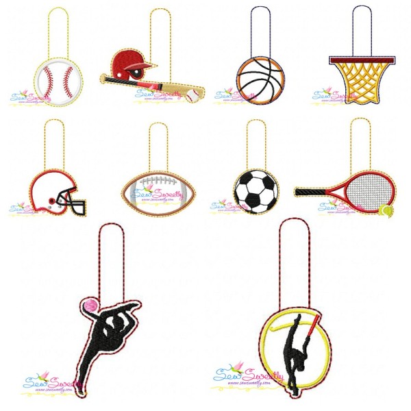 Sports Key Fobs In The Hoop Embroidery Design Bundle-1
