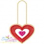 Heart Key Fob In The Hoop Embroidery Design Pattern-2