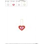 Heart Key Fob In The Hoop Embroidery Design Pattern-3