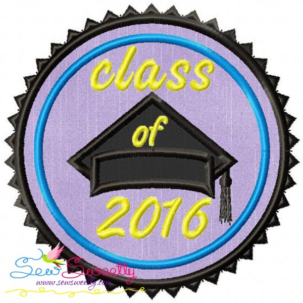 Class of 2016 Machine Applique Design Pattern-1