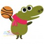 Animal Student Crocodile Machine Embroidery Design Pattern-1