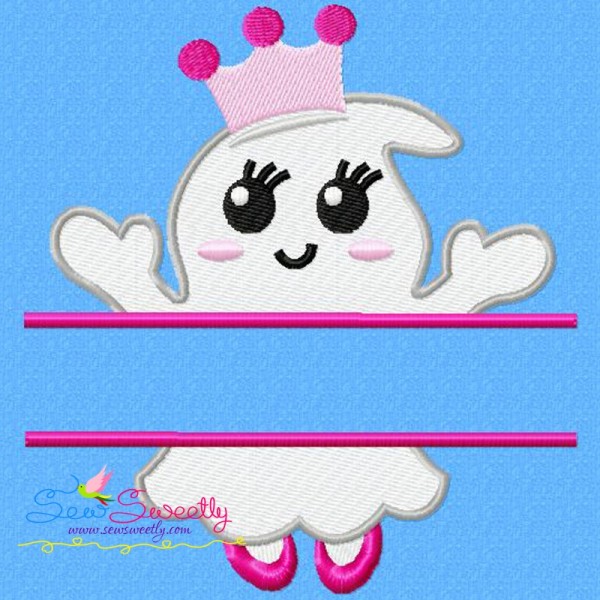 Girl Ghost Split Machine Embroidery Design Pattern-1