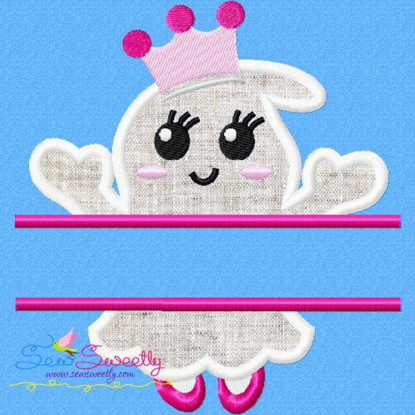 Girl Ghost Split Applique Design Pattern-1