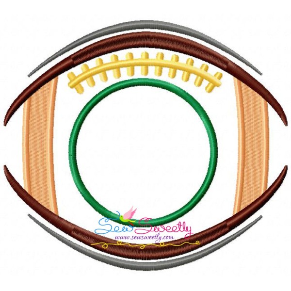 Football Monogram Embroidery Design Pattern-1