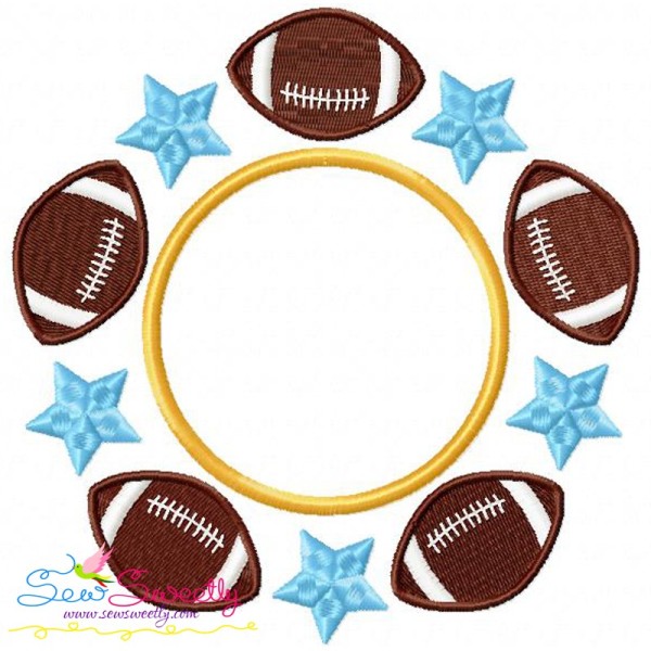 Football Star Monogram Embroidery Design Pattern-1