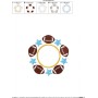 Football Star Monogram Embroidery Design Pattern-2