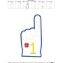 Foam Finger Applique Design Pattern-3