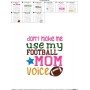 Football Mom Voice Embroidery Design Pattern-2
