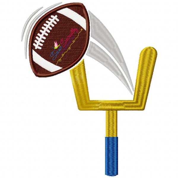 Field Goal Football Sports Embroidery Design Pattern-1