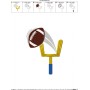 Field Goal Football Sports Embroidery Design Pattern-2