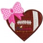 Football Heart Applique Design Pattern-2