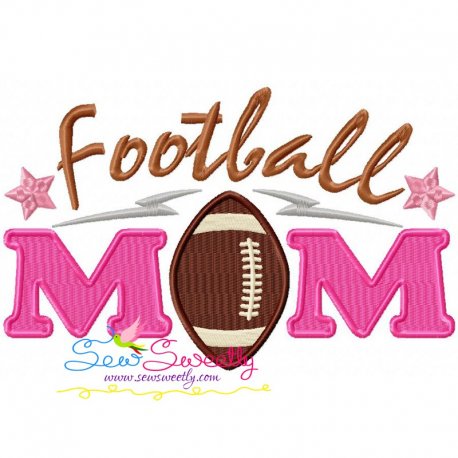 Football Mom Machine Embroidery Design Pattern-1