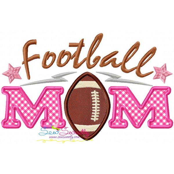 Football Mom Applique Design Pattern-2