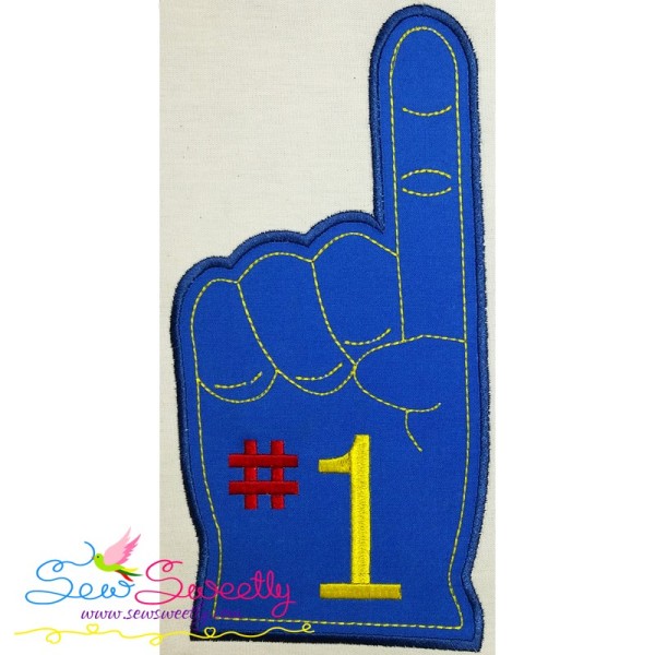 Foam Finger Applique Design Pattern-1