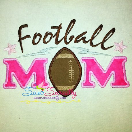 Football Mom Applique Design Pattern-1