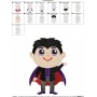 Vampire Embroidery Design Pattern-2