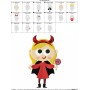 Girl Devil Embroidery Design Pattern-2