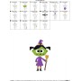 Cute Halloween Witch Embroidery Design Pattern-2