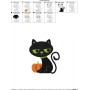 Halloween Cat-2 Embroidery Design Pattern-2