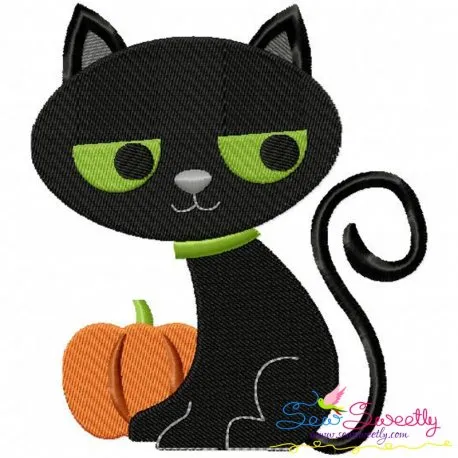 Halloween Cat-2 Embroidery Design Pattern