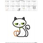 Halloween Cat-2 Applique Design Pattern-2