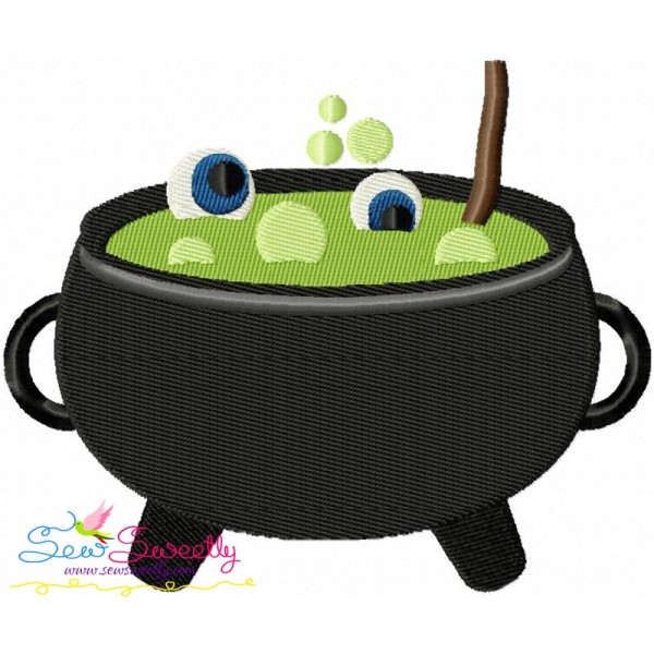 Halloween Cauldron-2 Embroidery Design Pattern-1
