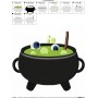 Halloween Cauldron-2 Embroidery Design Pattern-2