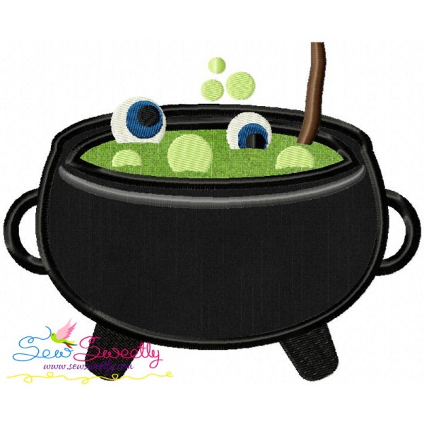 Halloween Cauldron-2 Applique Design Pattern-1