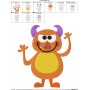 Monster Embroidery Design Pattern-2