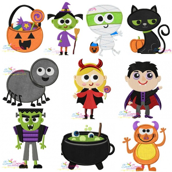 Halloween Embroidery Design Bundle-1