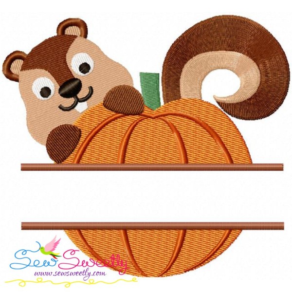 Pumpkin Split Embroidery Design Pattern-1