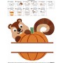 Pumpkin Split Embroidery Design Pattern-2