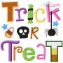 Trick or Treat Embroidery Design Pattern-1