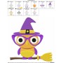 Halloween Owl-2 Embroidery Design Pattern-2