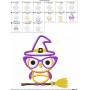 Halloween Owl-2 Applique Design Pattern-2