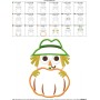 Scarecrow With Pumpkin Applique Design Pattern-3