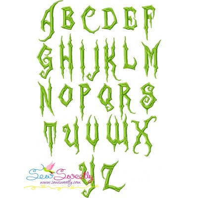 Halloween Scary Embroidery Font Set-1