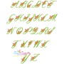 Flower Font-1 Embroidery Font Set-3