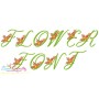 Flower Font-1 Embroidery Font Set-1