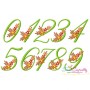 Flower Font-1 Embroidery Font Set-2