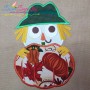 Scarecrow With Pumpkin Applique Design Pattern-2
