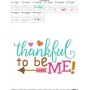 Thankful To Be Me Lettering Embroidery Design Pattern-2
