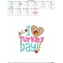 I Heart Turkey Day Lettering Embroidery Design Pattern-2
