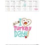 I Heart Turkey Day Lettering Applique Design Pattern-2