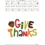 Give Thanks Lettering Embroidery Design Pattern-2