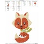 Fall Fox Embroidery Design Pattern-2