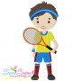 Tennis Player Embroidery Design Pattern-1